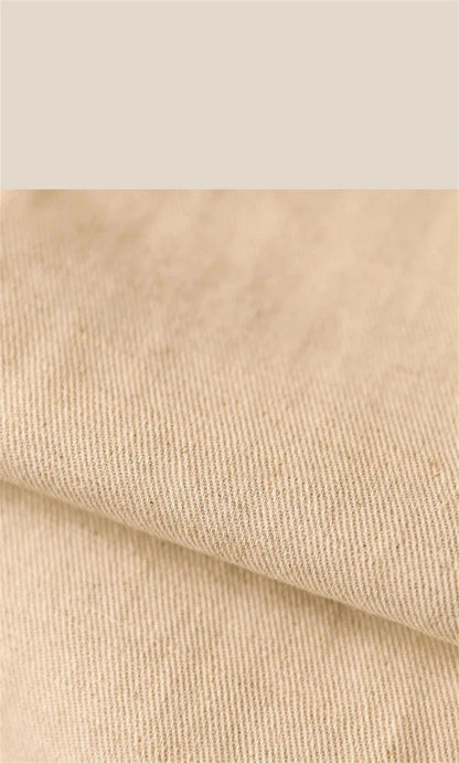 Linen straight fit business pants