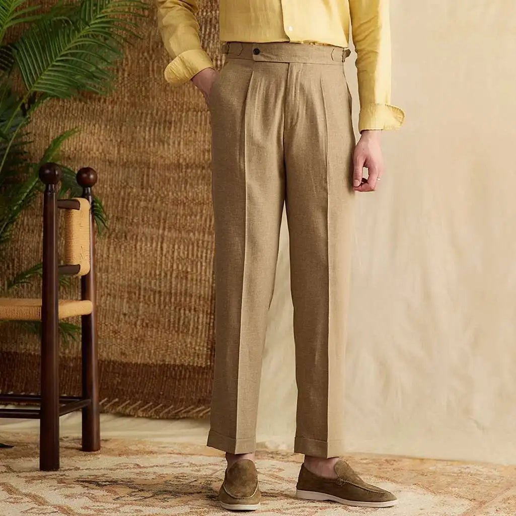 Lyocell Cotton high-waist elegant pants
