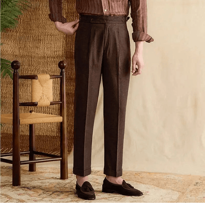 Lyocell Cotton high-waist elegant pants