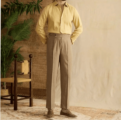 Lyocell Cotton high-waist elegant pants