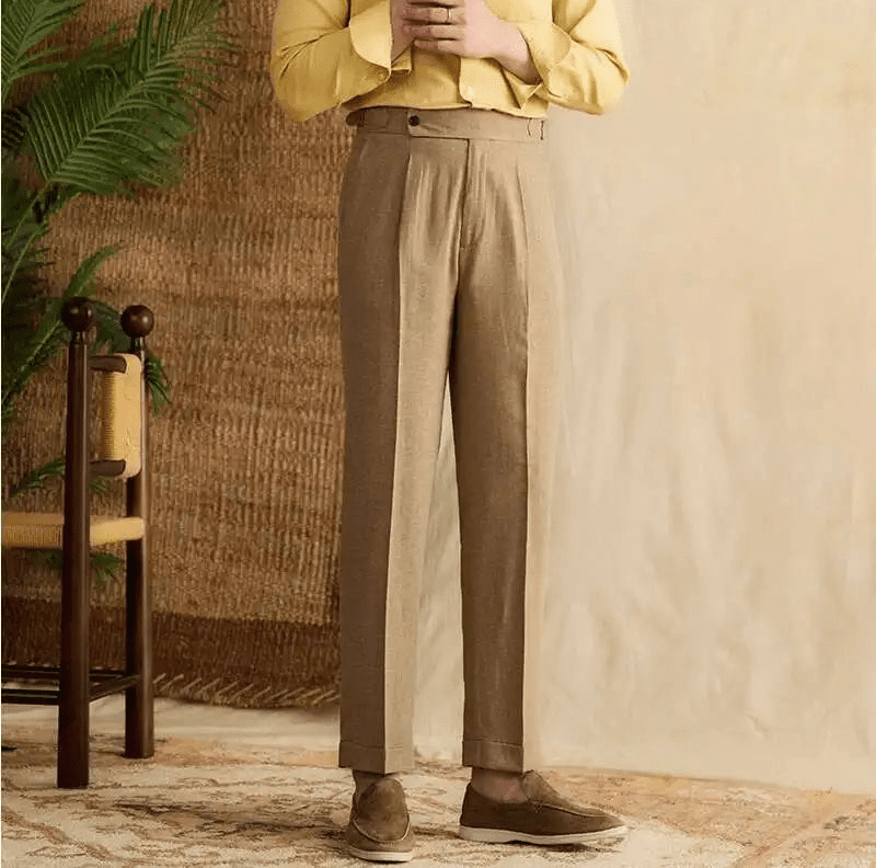 Lyocell Cotton high-waist elegant pants