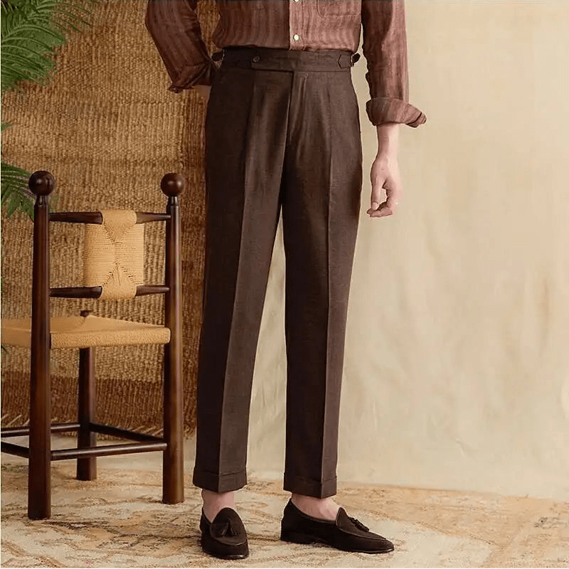 Lyocell Cotton high-waist elegant pants