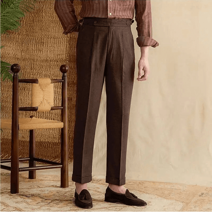 Lyocell Cotton high-waist elegant pants