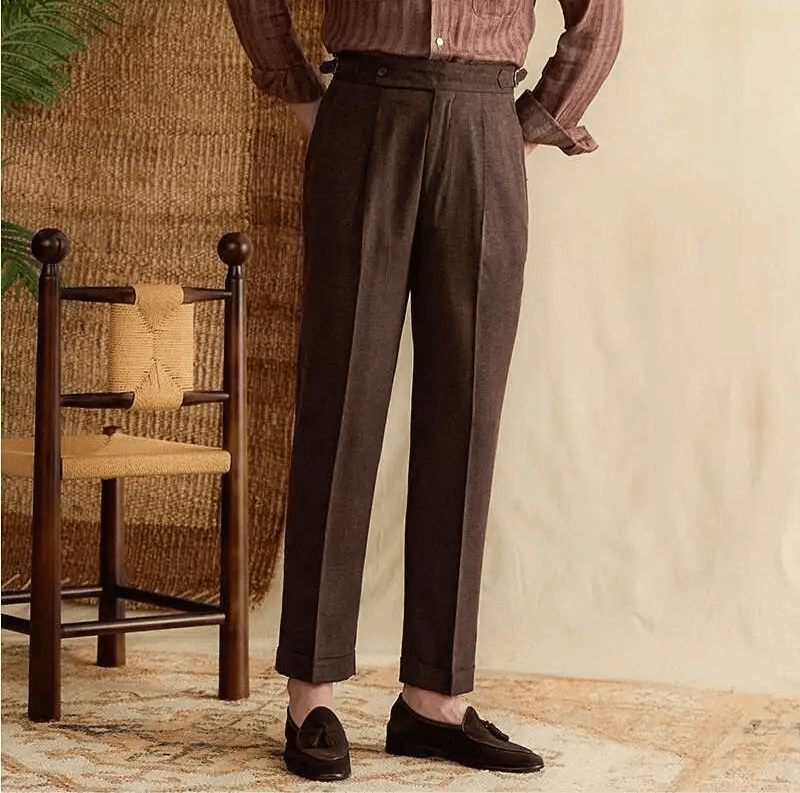 Lyocell Cotton high-waist elegant pants