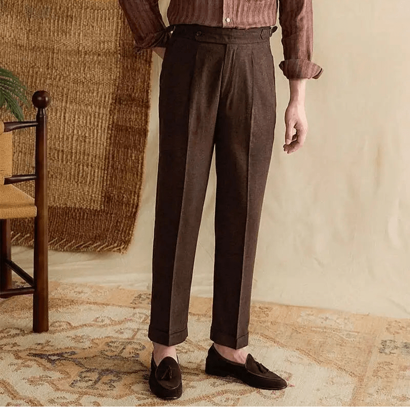 Lyocell Cotton high-waist elegant pants