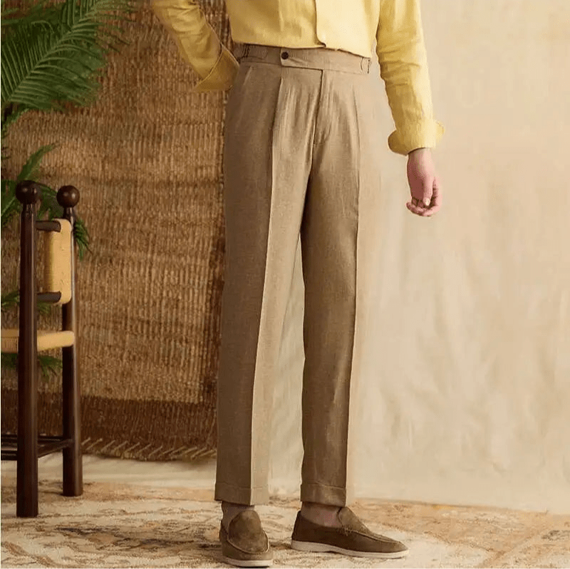 Lyocell Cotton high-waist elegant pants