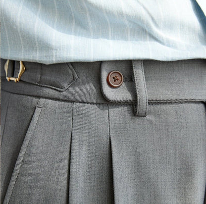 Non-ironing wide leg high-waist elegant pants