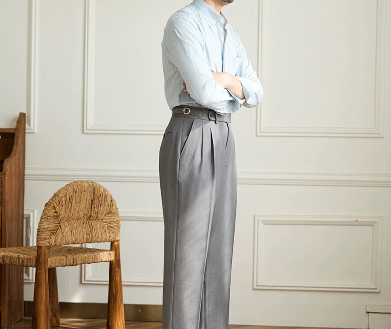Non-ironing wide leg high-waist elegant pants