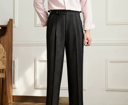 Non-ironing wide leg high-waist elegant pants