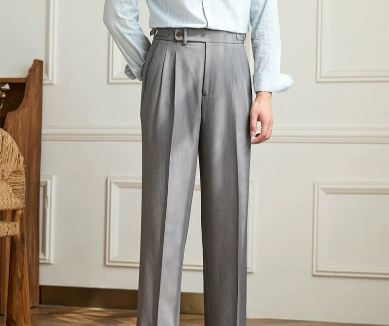 Non-ironing wide leg high-waist elegant pants
