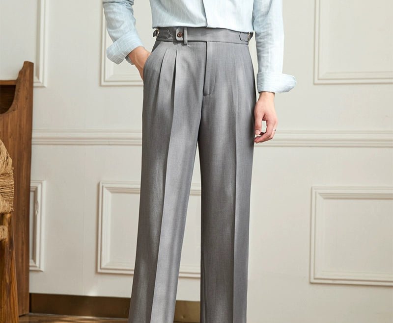 Non-ironing wide leg high-waist elegant pants