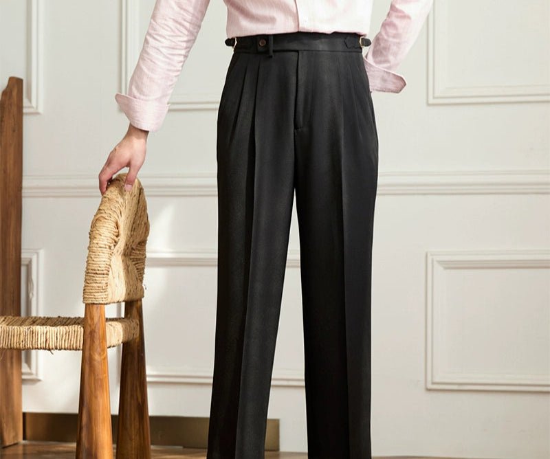 Non-ironing wide leg high-waist elegant pants