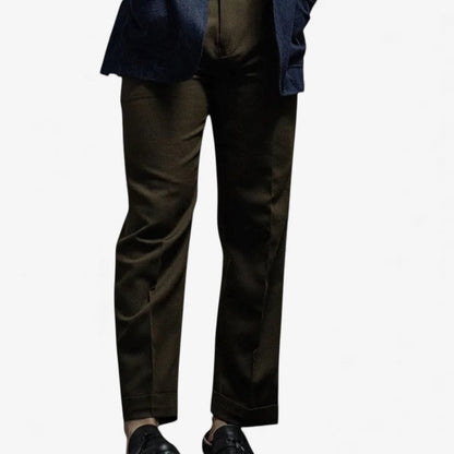Paris button wool versatile pants