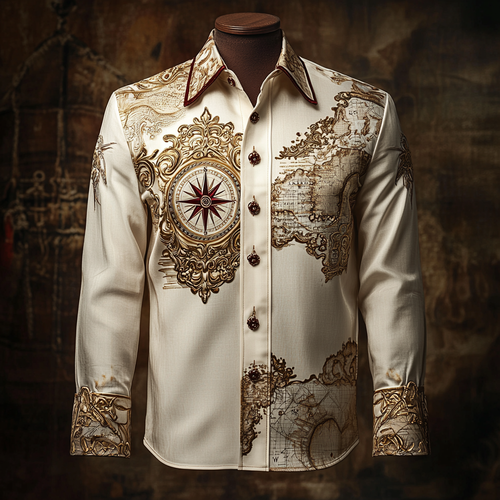 Luxurious Men's Silk Shirt Business Casual Style VIP Exclusive Designer Unique Long Shirt  Comfort High Elasticity