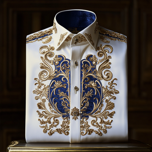 Exclusive Luxury royal comfortable business leisure vacation long sleeve shirt