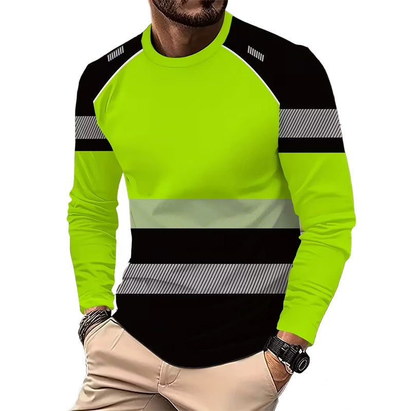 ????50% OFF !! ?Men's Printed Round-neck Long-sleeve Shirt