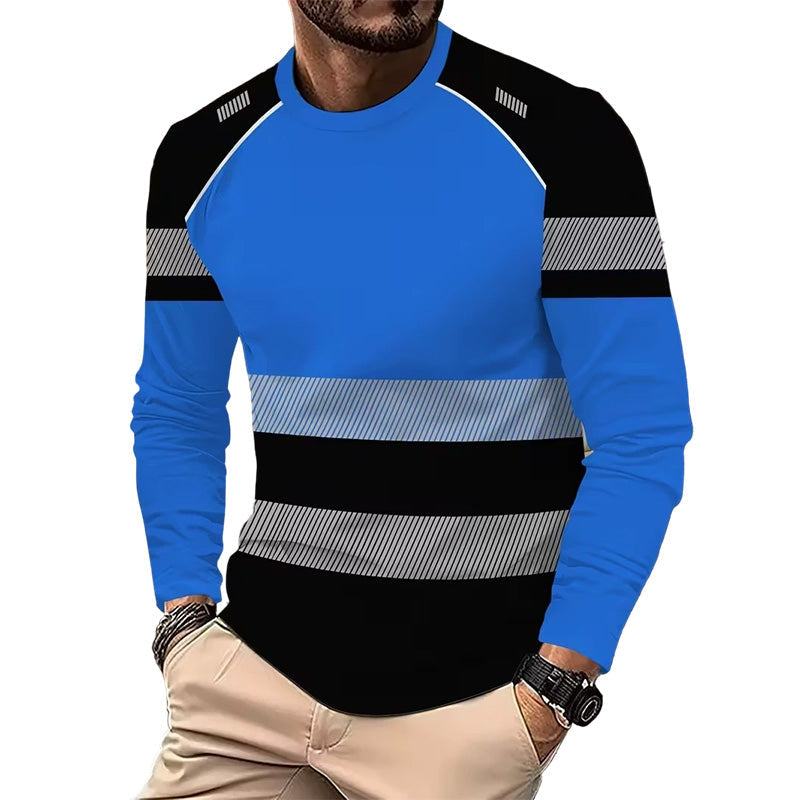 ????50% OFF !! ?Men's Printed Round-neck Long-sleeve Shirt