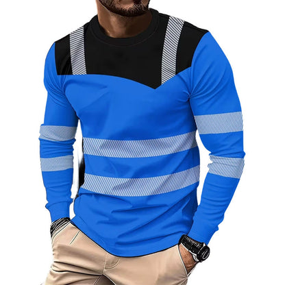????50% OFF !! ?Men's Printed Round-neck Long-sleeve Shirt