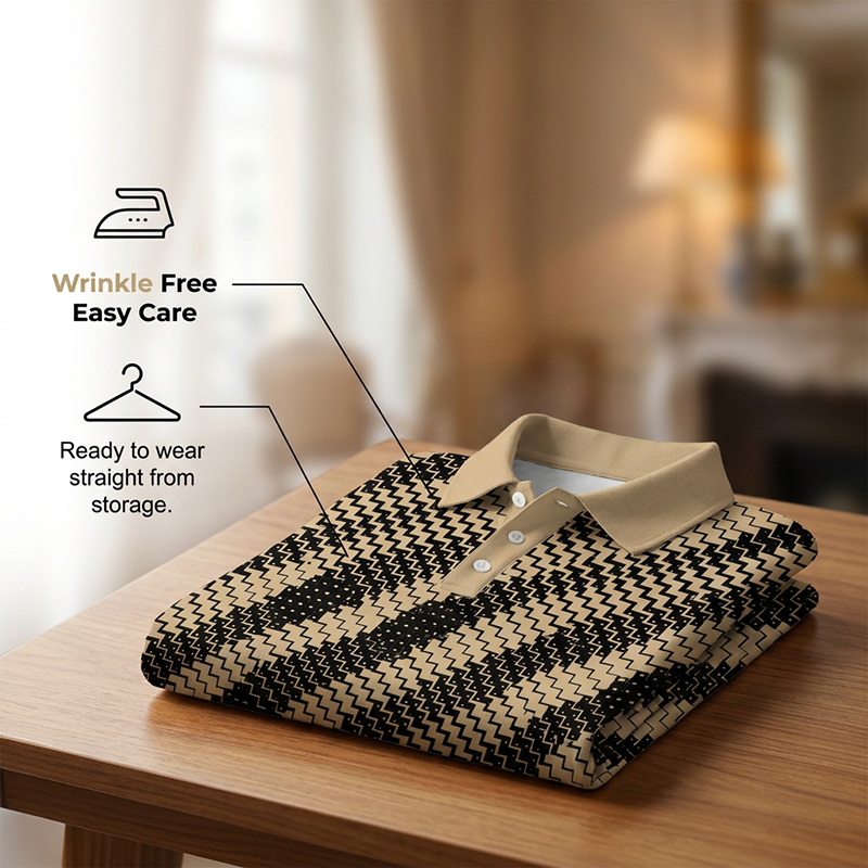 ?Time-Limited Special?Men's Geometric Print Collared Shirts ¨C Muscle Fit, Breathable, Fade Resistant ?