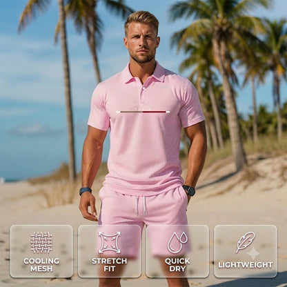👕 LIMITED-TIME 50% OFF! ✨ Men's Summer Breathable Shirt & Shorts Set