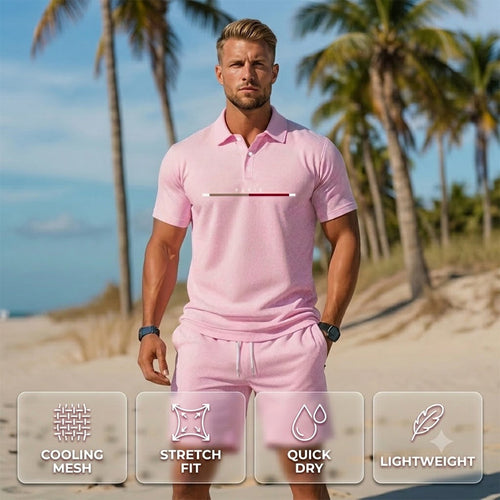 👕 LIMITED-TIME 50% OFF! ✨ Men's Summer Breathable Shirt & Shorts Set