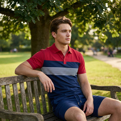 👕 LIMITED-TIME 50% OFF! ✨ Men's Summer Breathable Shirt & Shorts Set