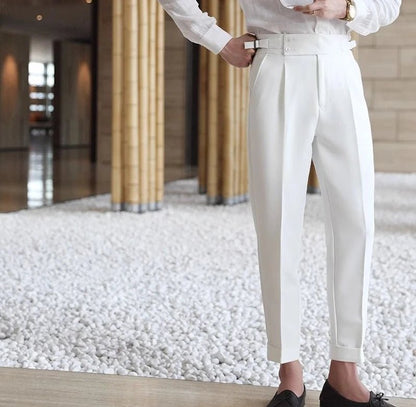Straight business high-waist trousers