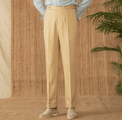 Summer straight fit elegant trousers