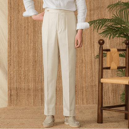 Summer straight fit elegant trousers
