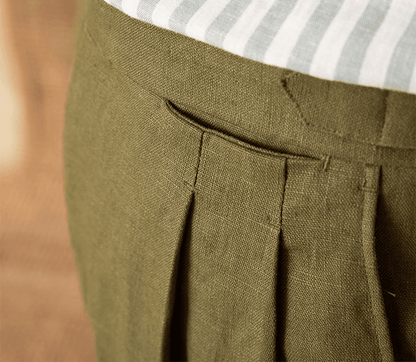 Summer straight fit lightweight trousers