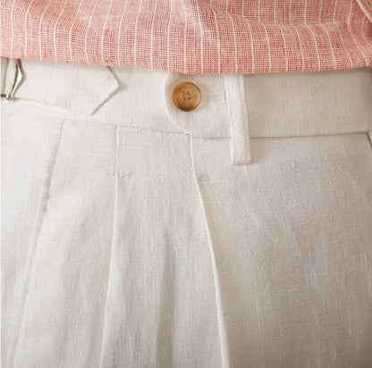Summer straight fit lightweight trousers