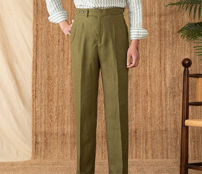 Summer straight fit lightweight trousers
