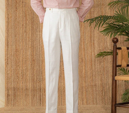 Summer straight fit lightweight trousers