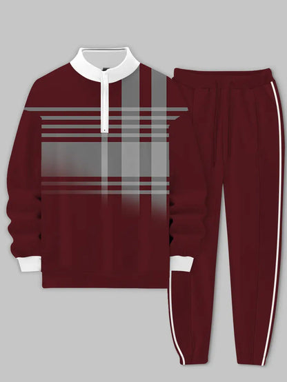 Relaxed Zipper Long Sleeve Two Piece Set