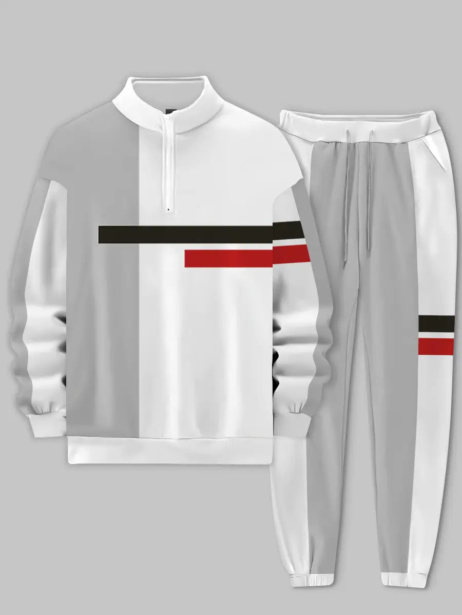 Relaxed Zipper Long Sleeve Two Piece Set