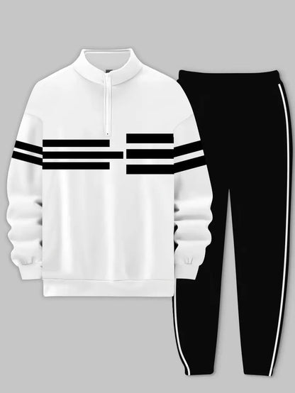 Relaxed Zipper Long Sleeve Two Piece Set