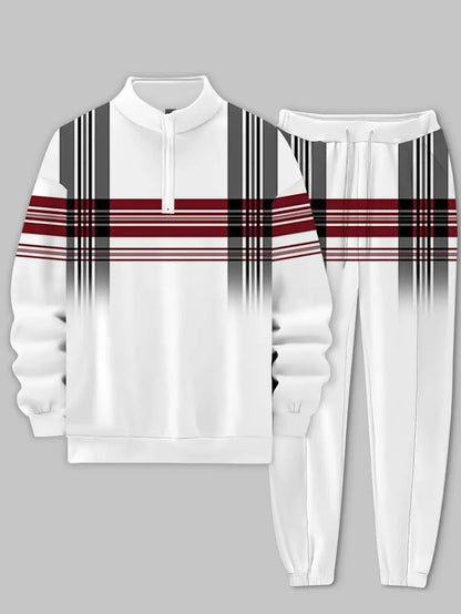 Relaxed Zipper Long Sleeve Two Piece Set