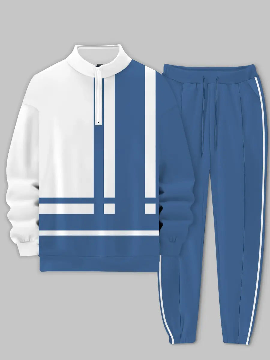 Relaxed Zipper Long Sleeve Two Piece Set
