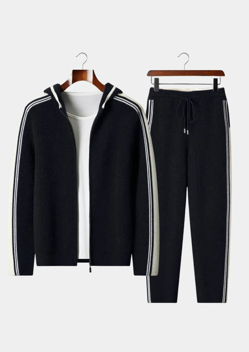 Pure Extra-Fine Merino Wool Black Damien Set