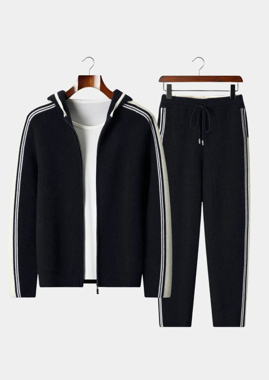 Pure Extra-Fine Merino Wool Black Damien Set