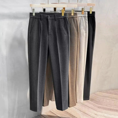 Winter korean pants with elastic waist