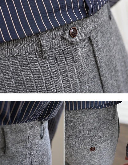 Winter tweed suit trousers