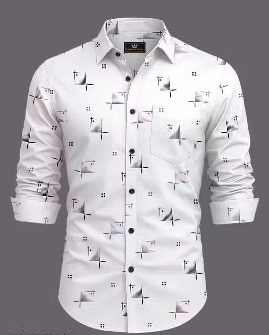 Men's Slim Fit Printed Casual Shirt